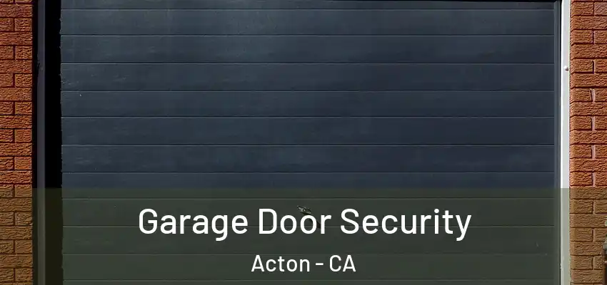 Garage Door Security Acton - CA